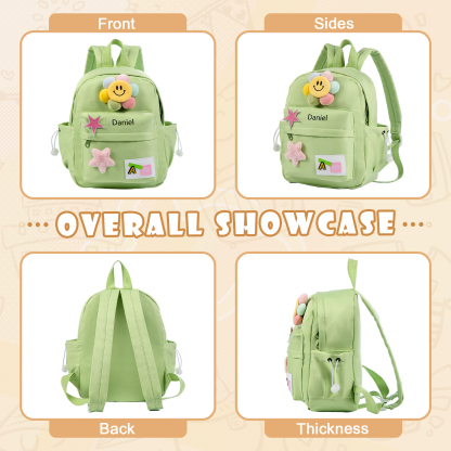Personalised Nylon Polyester Children's Custom Name Backpack Back to School Gift