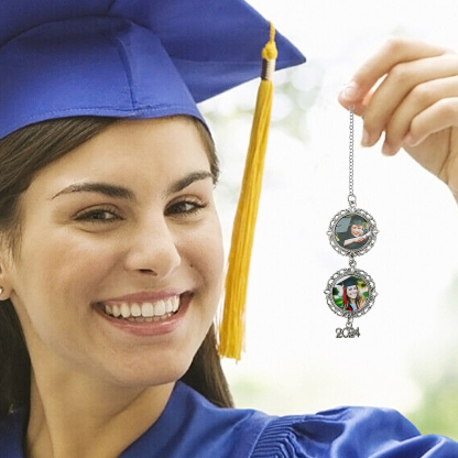 2024 Graduation Gifts - Personalised 2 Photo Pendant Graduation Gift for Him/Her