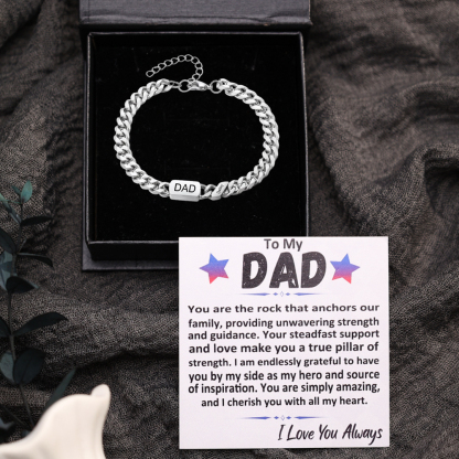 Personalised 1-6 Names Cuban Chain Bracelet Gift for Men | Jessemade