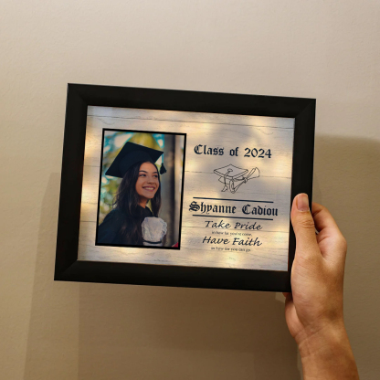 2024 Graduation Gift - Personalised Year & Photo & Name Frame Night Light LED Night Light Gift for Her/Him