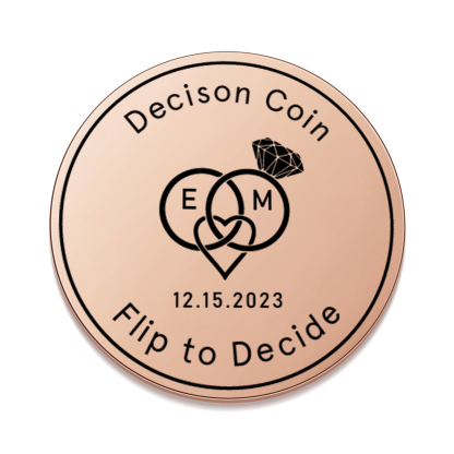2 PCS Personalized Name Stainless Steel Couple Coin Custom Text And Date Special Gift