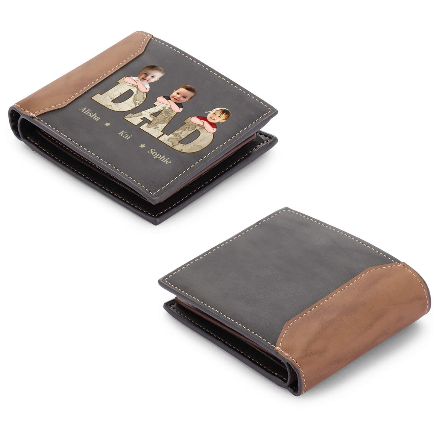 Personalised Photo Wallet for Dad – Custom Name & Photo Gift | Jessemade