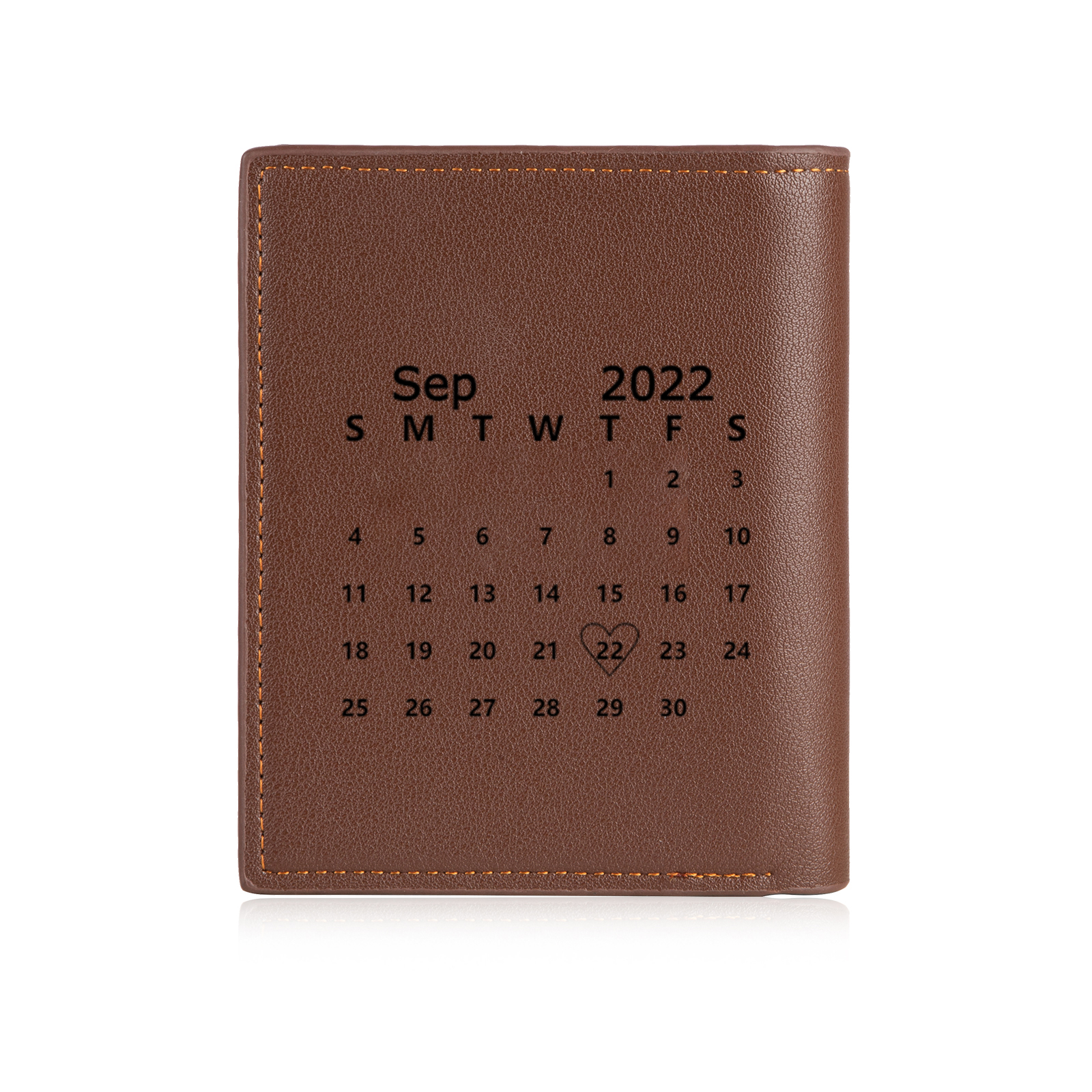 Trifold Wallet Custom Photo and Date Wallet Personalised Leather Letters Wallet Mens Gift