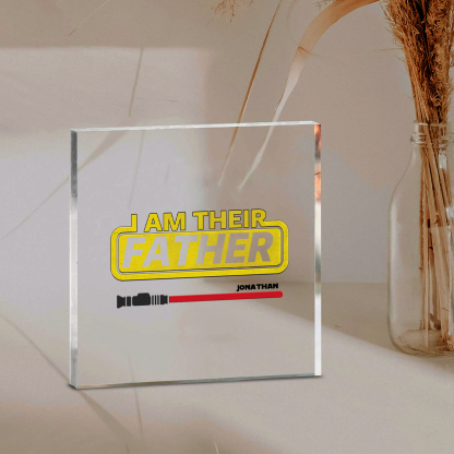 1 Name - Personalised Gun Pattern Family Acrylic Keepsake Customized Name Acrylic Home Decor Gift for Dad