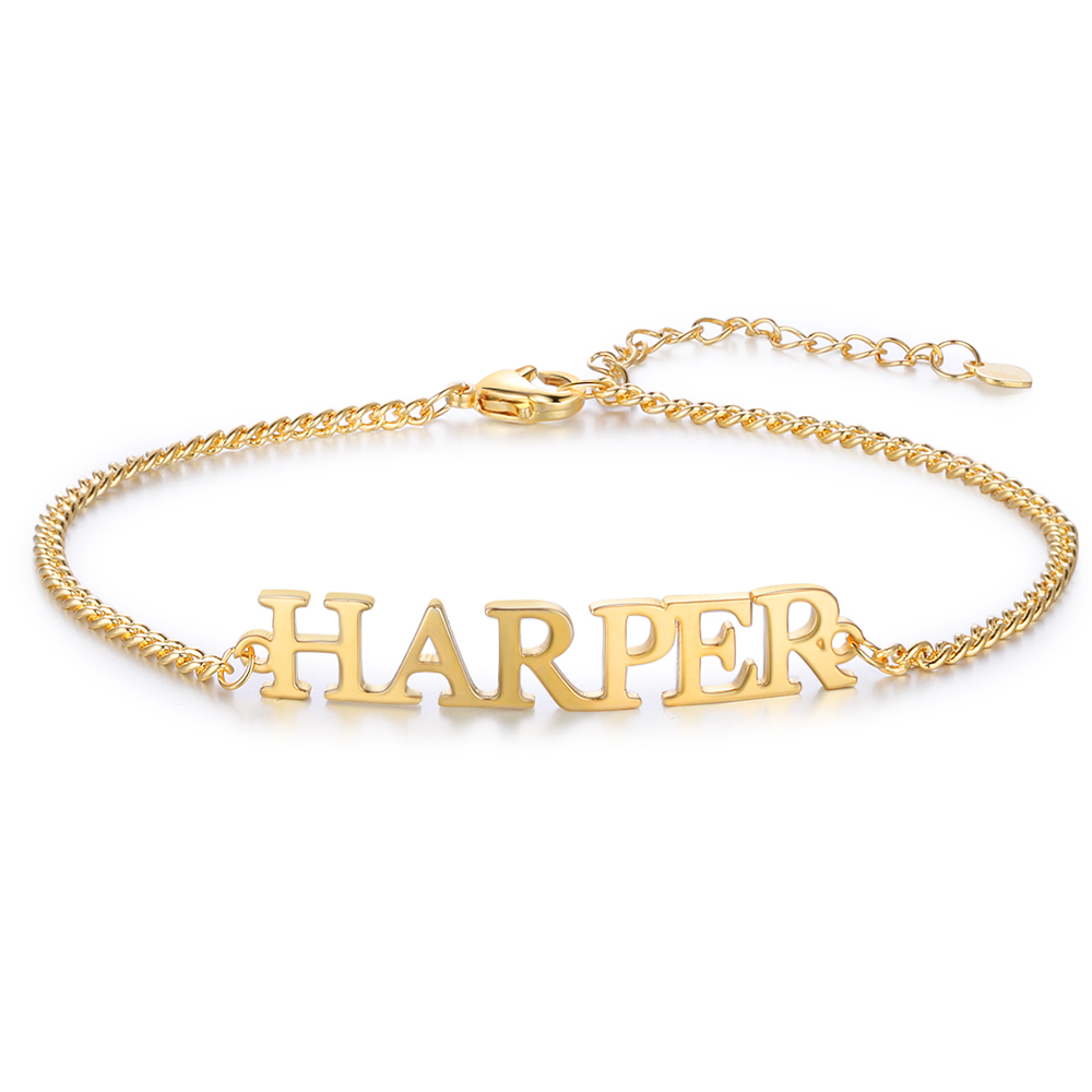 Personalised Bracelet Custom 1 Name Bracelet Gift For Women