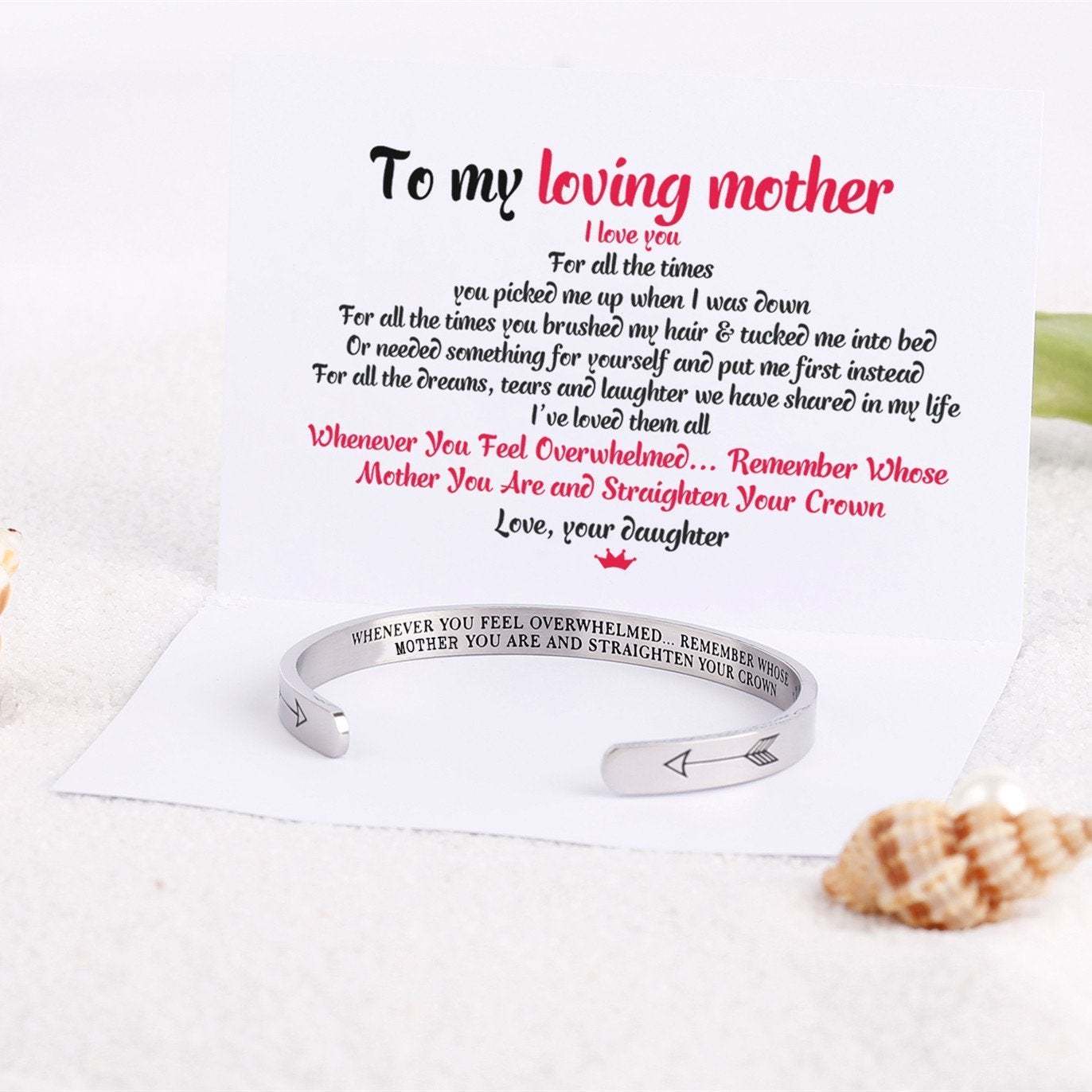 To My Granddaughter, Whenever You Feel Overwhelmed, Cuff Bangle Bracelet Gifts For Her