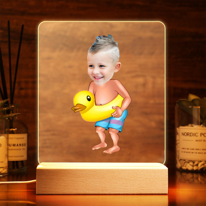 Personalised Photo Acrylic Exquisite Pattern Night Light, A Gift For Children