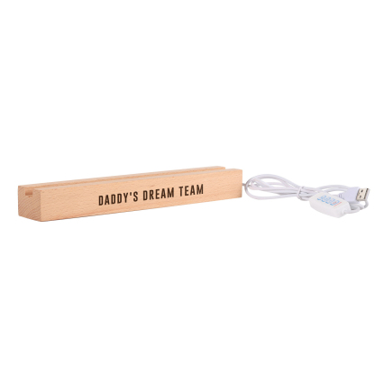 5 Names - Personalised Baseball Jersey Desk Lamp - Dad's Dream Team - Father's Day Gift for Dad