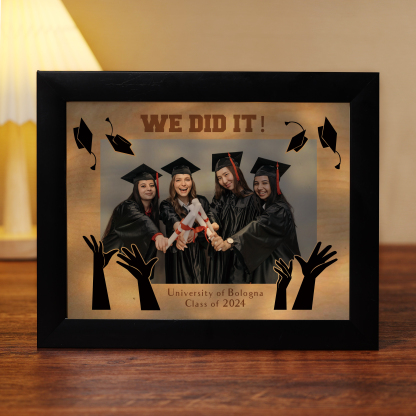 2024 Graduation Gift - Personalised Year & Photo & Text Frame Night Light LED Night Light Gift for Her/Him