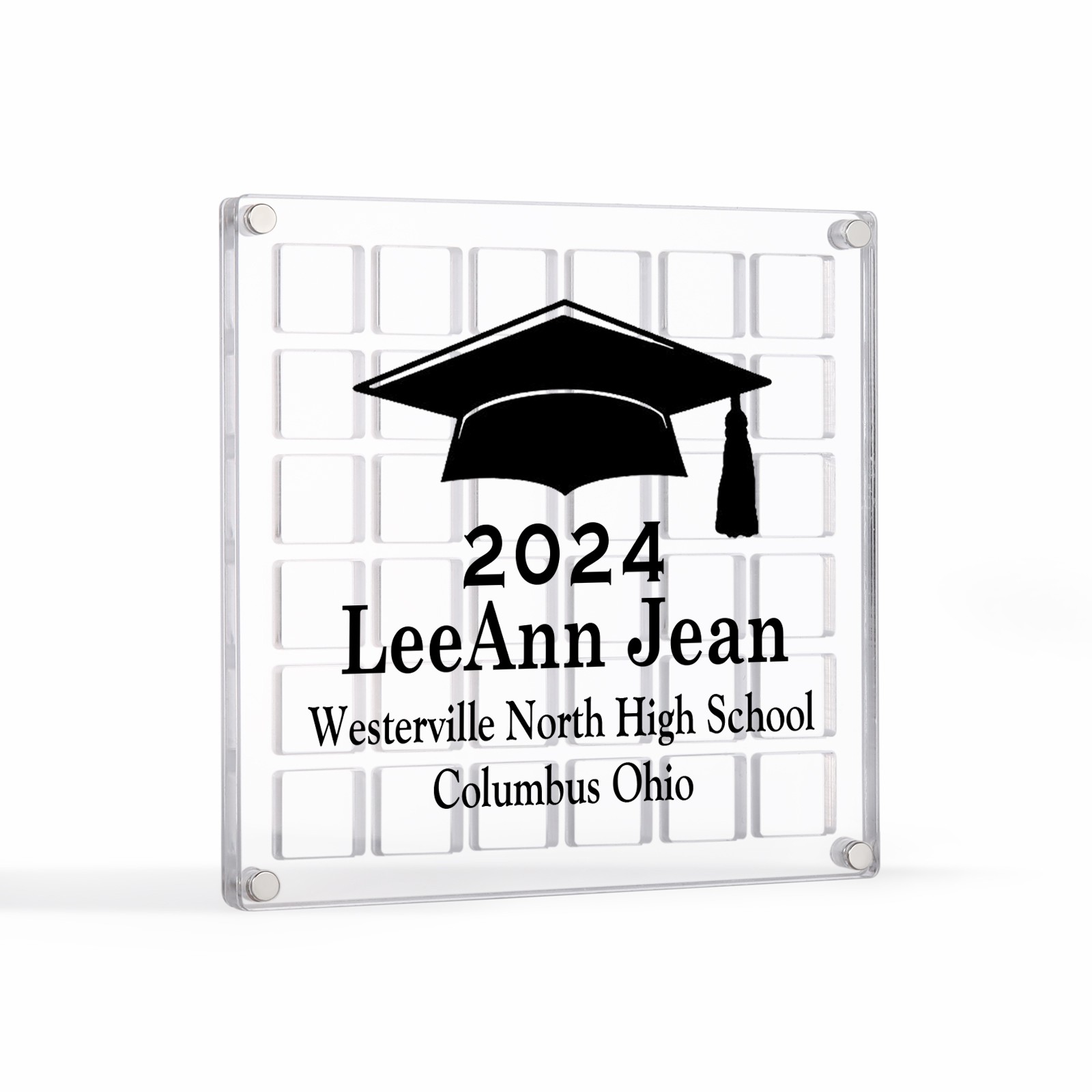 Personalised Acrylic Graduation Gift, Customized Name, Text and Date Acrylic Ornament Gift For Her/Him