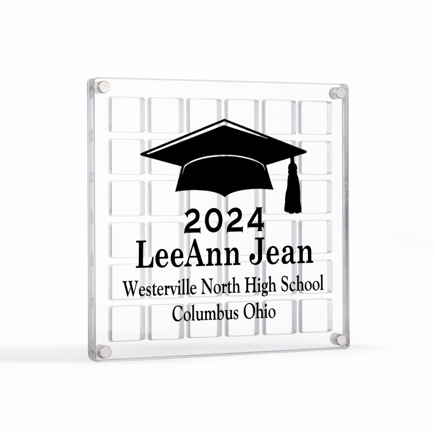 Personalised Acrylic Graduation Gift, Customized Name, Text and Date Acrylic Ornament Gift For Her/Him