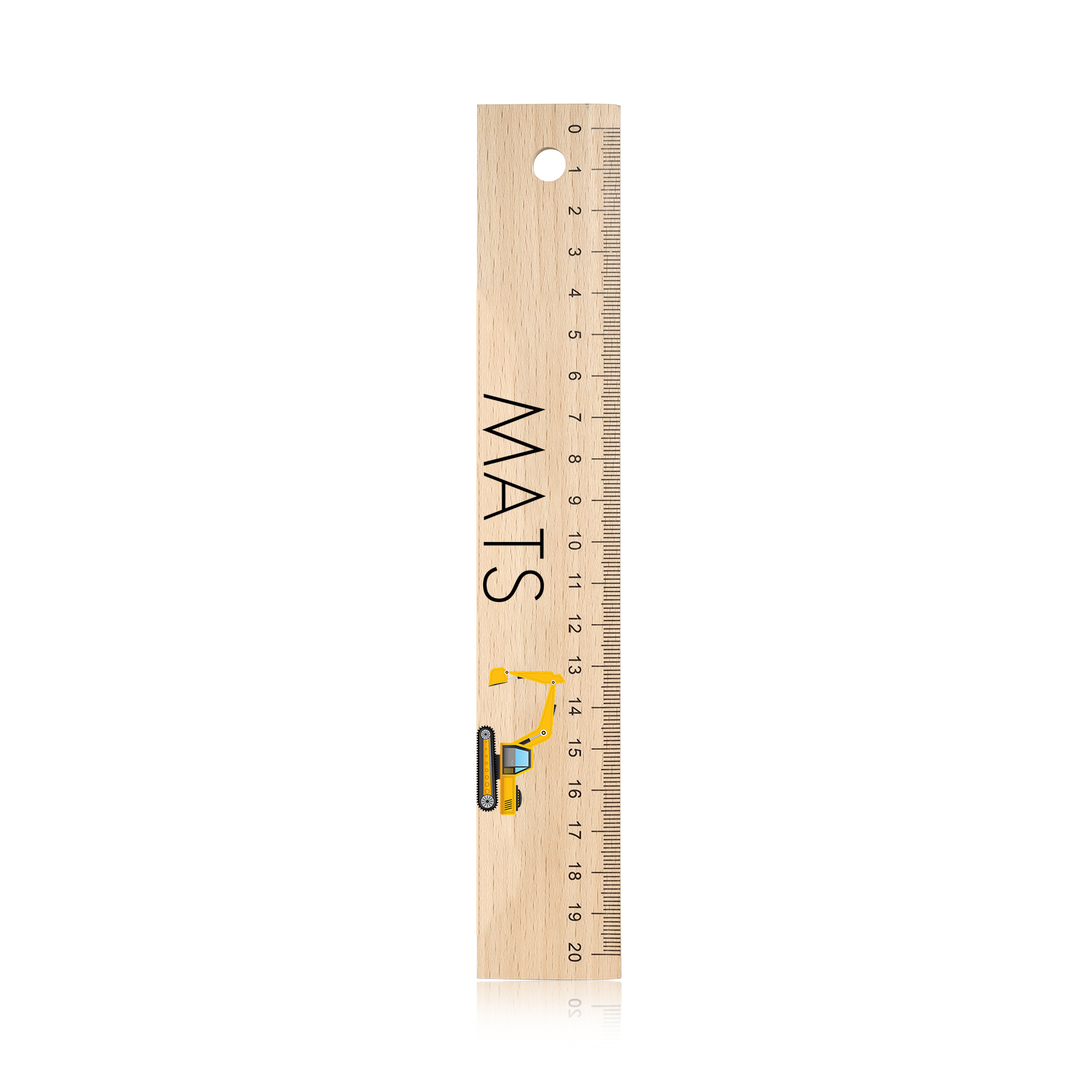 Cute Animal Personalised School Wooden Ruler With Engraved Children's Name - Back to School Suppler Gift for Kids