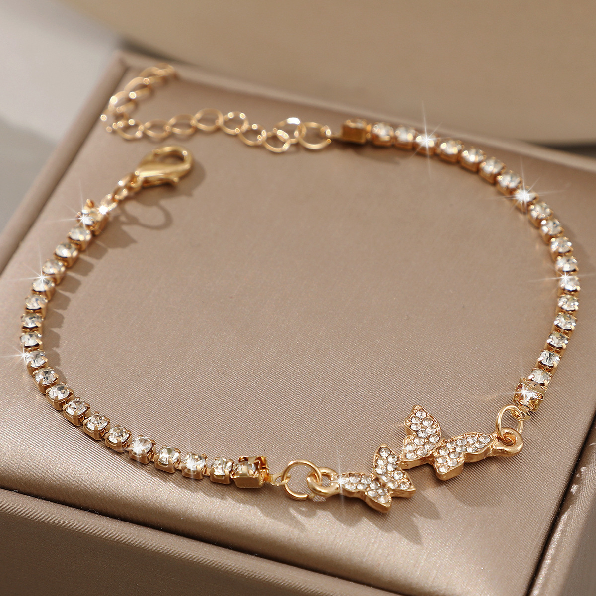 Butterfly Pendant Ankle Bracelet for Women
