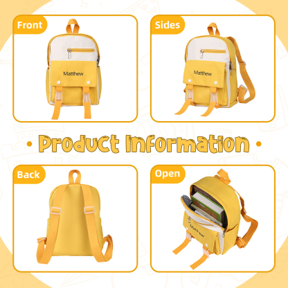 Personalised Name Cute School Bag Custom Nylon Polyester Backpack Back To School Gift for Kids
