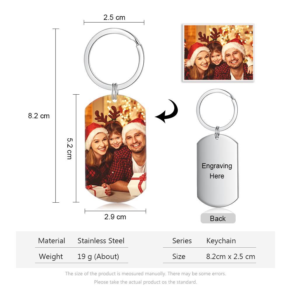 Personalized Keyring Engraved Photo Keyring Gifts For Her