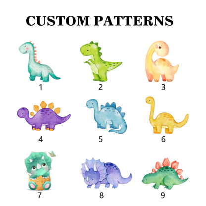 Personalised Pencil Case Custom Name & Dinosaur Pattern Pen Pouch Back To School Gift for Boys Girls