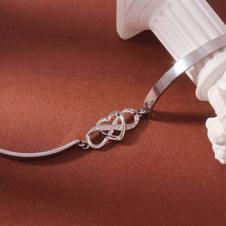 To My Best Friend - Not Sisters By Blood But Sisters By Heart Infinite Love Bangle Bracelet Friendship Heart Bracelet