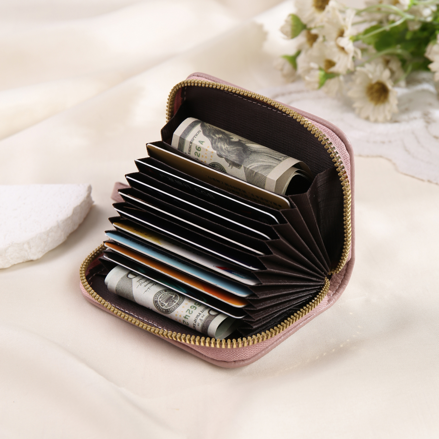 Custom Purse-Personalised Photo Quality Leather Zipper Wallet Custom Text Wallet Gift for Her