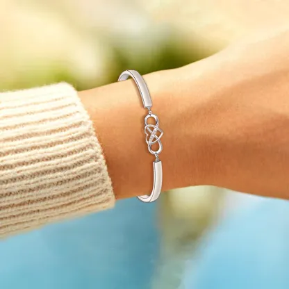 To My Best Friend - Not Sisters By Blood But Sisters By Heart Infinite Love Bangle Bracelet Friendship Heart Bracelet