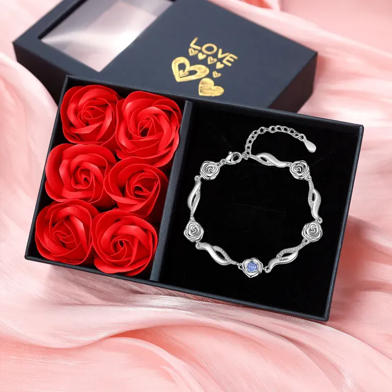 Personalised Rose Bracelet With 1-5 Names 