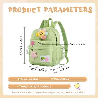 Personalised Nylon Polyester Children's Custom Name Backpack Back to School Gift