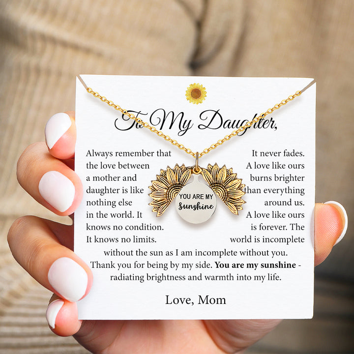 daughter sunflower necklace