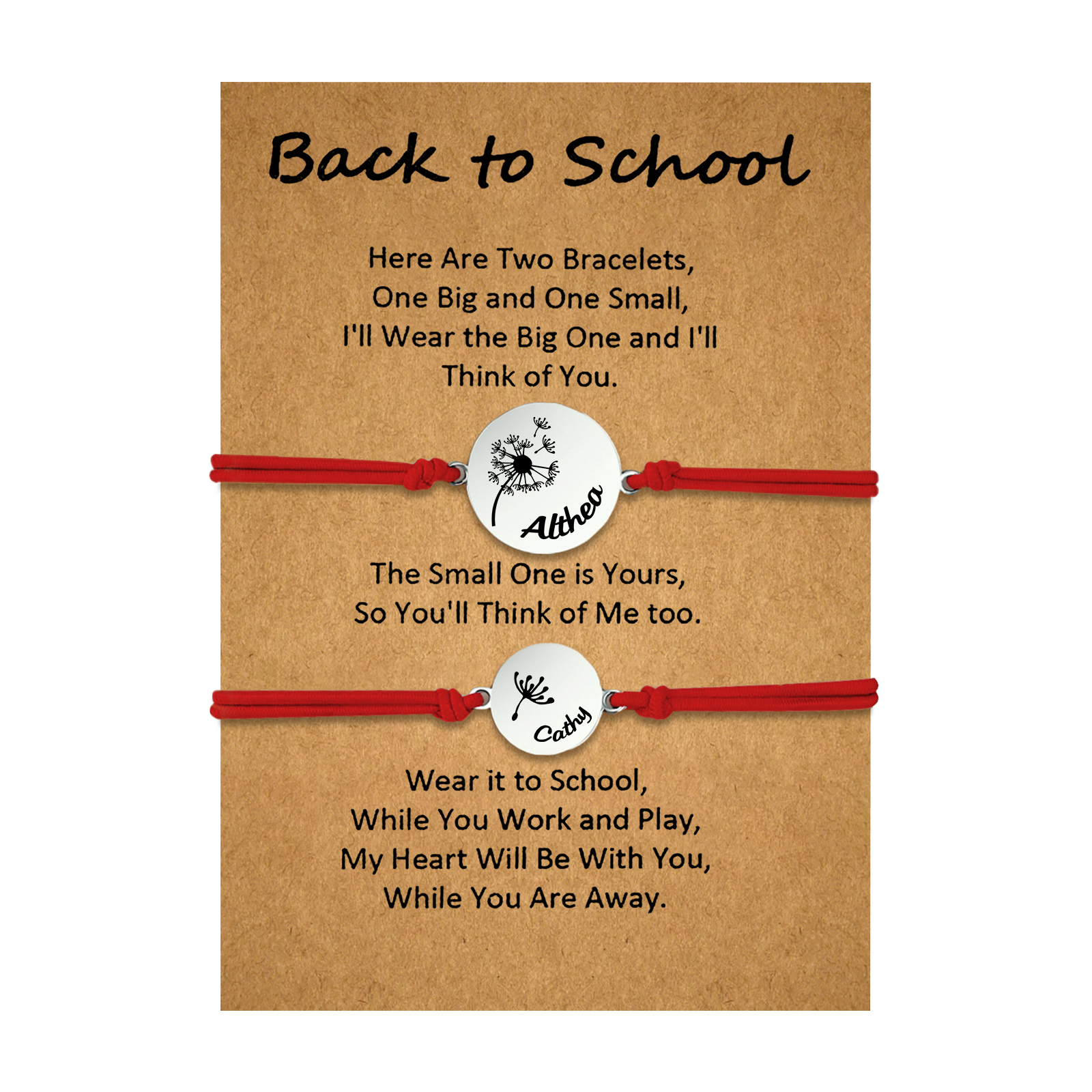 2 PCS Dandelion Pattern Elastic Stainless Steel Bracelet, A Back-To-School Gift For Daughter