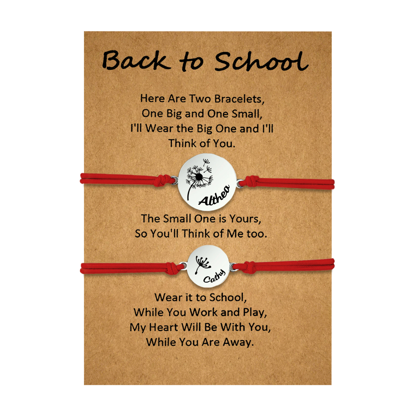 2 PCS Dandelion Pattern Elastic Stainless Steel Bracelet, A Back-To-School Gift For Daughter