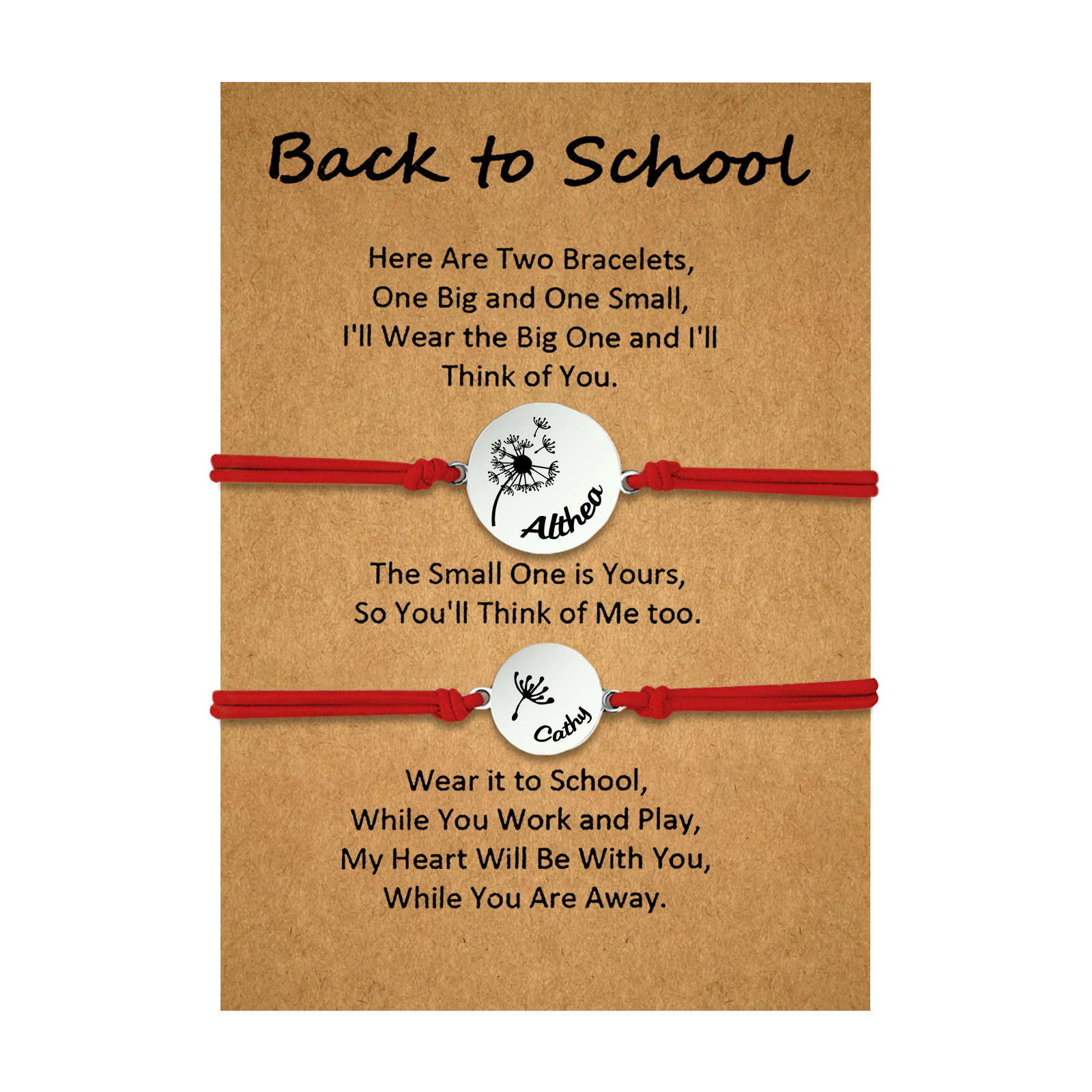 2 PCS Dandelion Pattern Elastic Stainless Steel Bracelet, A Back-To-School Gift For Daughter