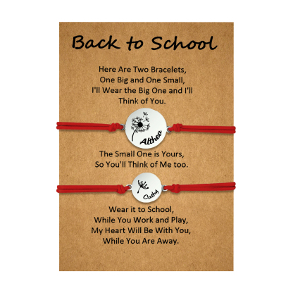 2 PCS Dandelion Pattern Elastic Stainless Steel Bracelet, A Back-To-School Gift For Daughter