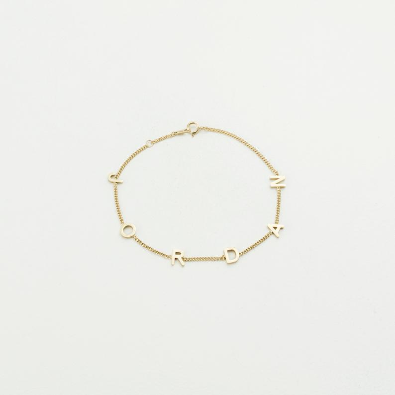 Personalised Bracelet Custom 1 Name Bracelet Gift For Women