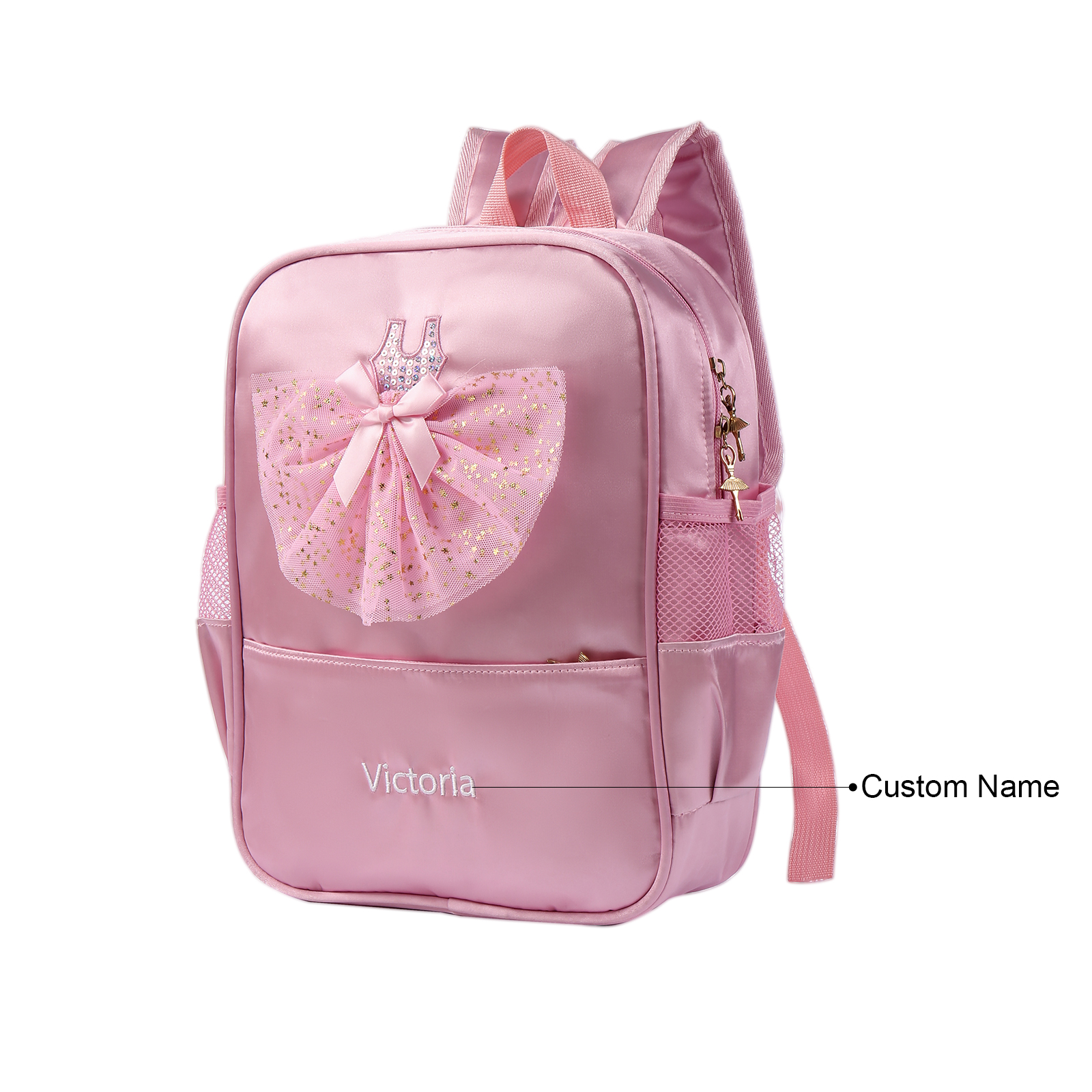 Personalised Name Band Princess Dress Accessories Satin Children Backpack Back To School Gift