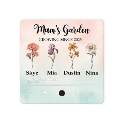 Personalised Photo Music Fridge Magnet, Custom 4 Names and 1 Song Name- Cherish Memories Gift for Couple | Jessemade