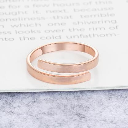 Personalised Name Rings Engraved 2 Names Adjustable Ring Gift for Her