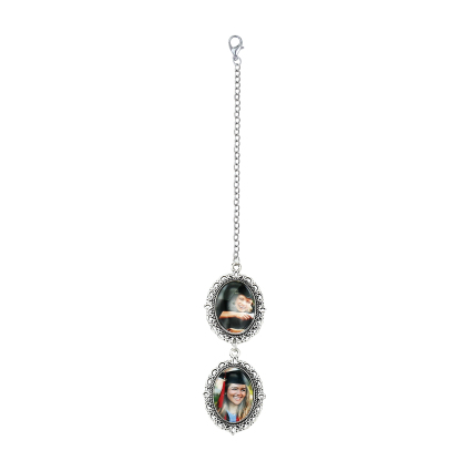 Personalised Custom 2 Photo Pendant, A Special Graduation Gift for Him