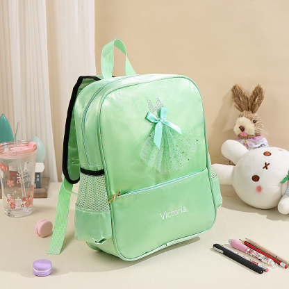 Personalised Name Band Princess Dress Accessories Satin Children Backpack Back To School Gift