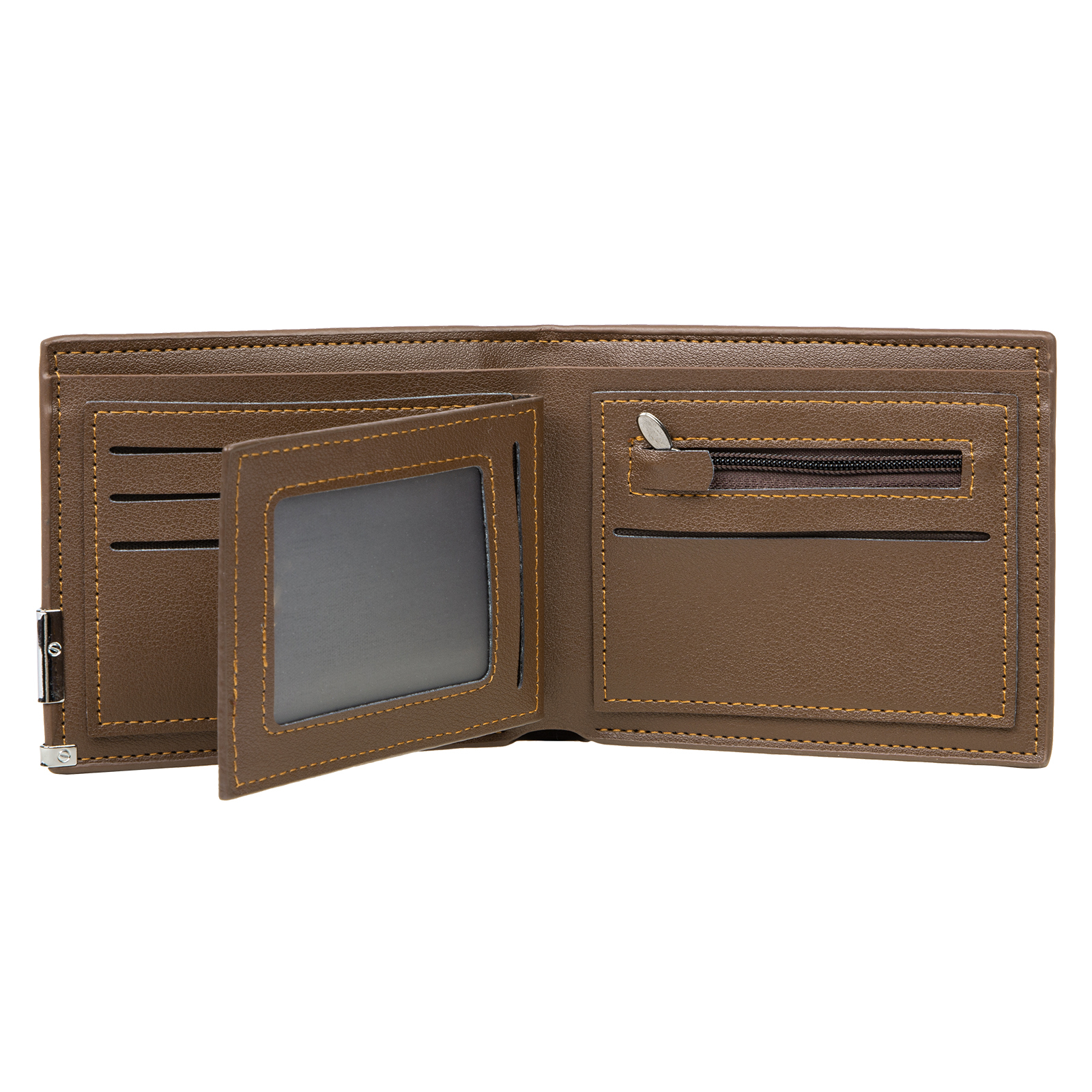 Personalised Leather Wallet Engraved Photo Folding Wallet Short  Love Gifts For Him