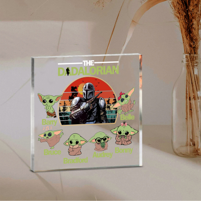 6 Names - Personalised Dadalorians Pattern Custom Name Acrylic Ornament Father's Day Gift