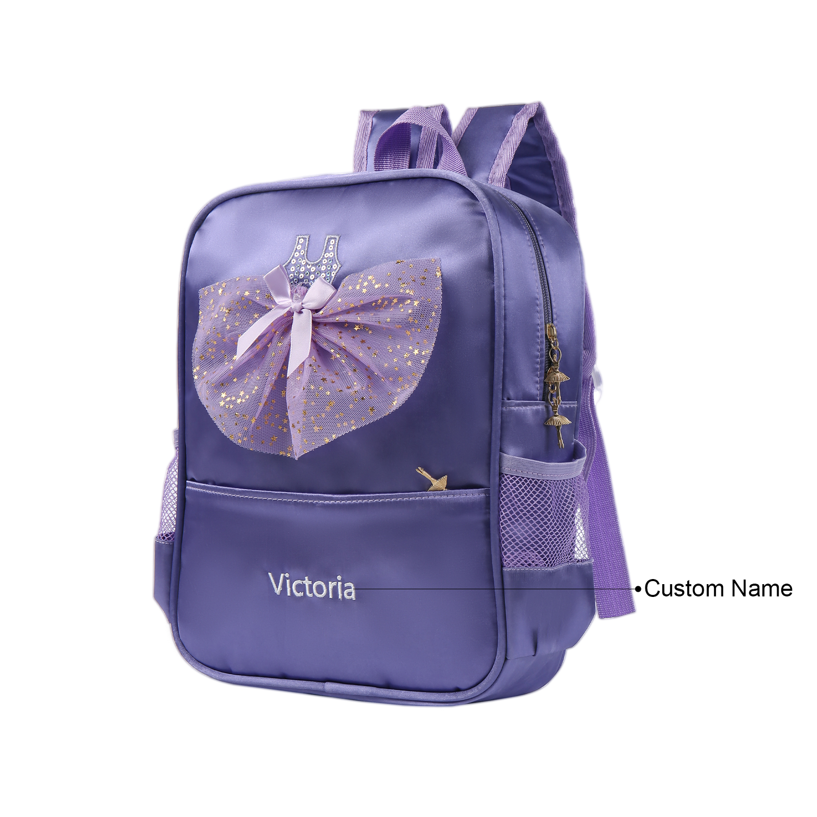 Personalised Name Band Princess Dress Accessories Satin Children Backpack Back To School Gift