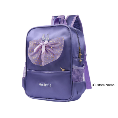Personalised Name Band Princess Dress Accessories Satin Children Backpack Back To School Gift