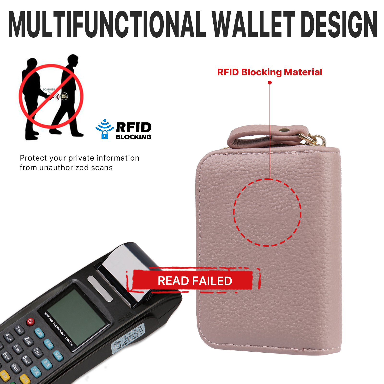 Custom Purse-Personalised Photo Quality Leather Zipper Wallet Custom Text Wallet Gift for Her