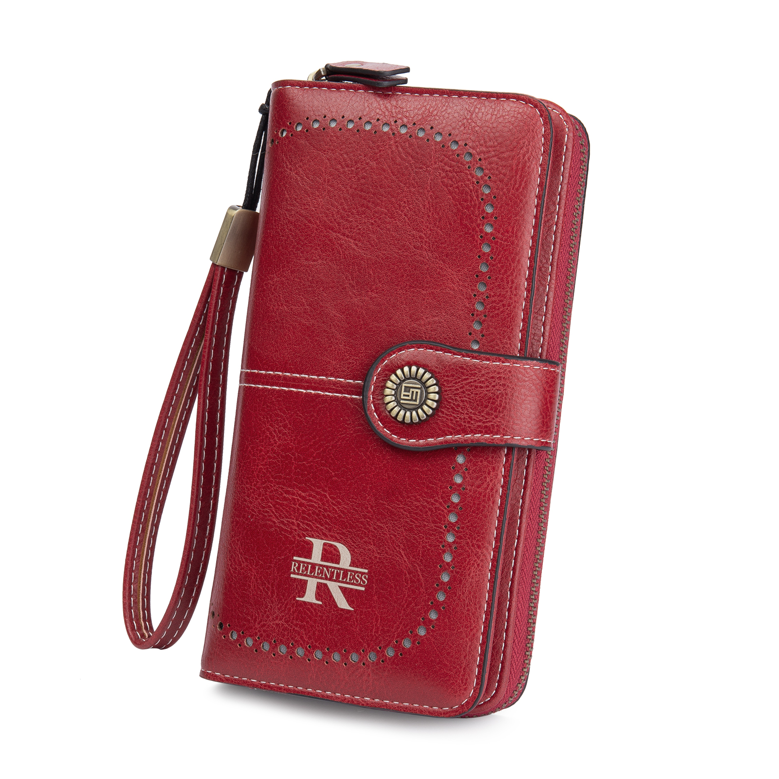 Custom Purse-4 Colors Unisex Purse Personalised Leather Wallet Engraving Names Zip Wallet Gifts for Men Women