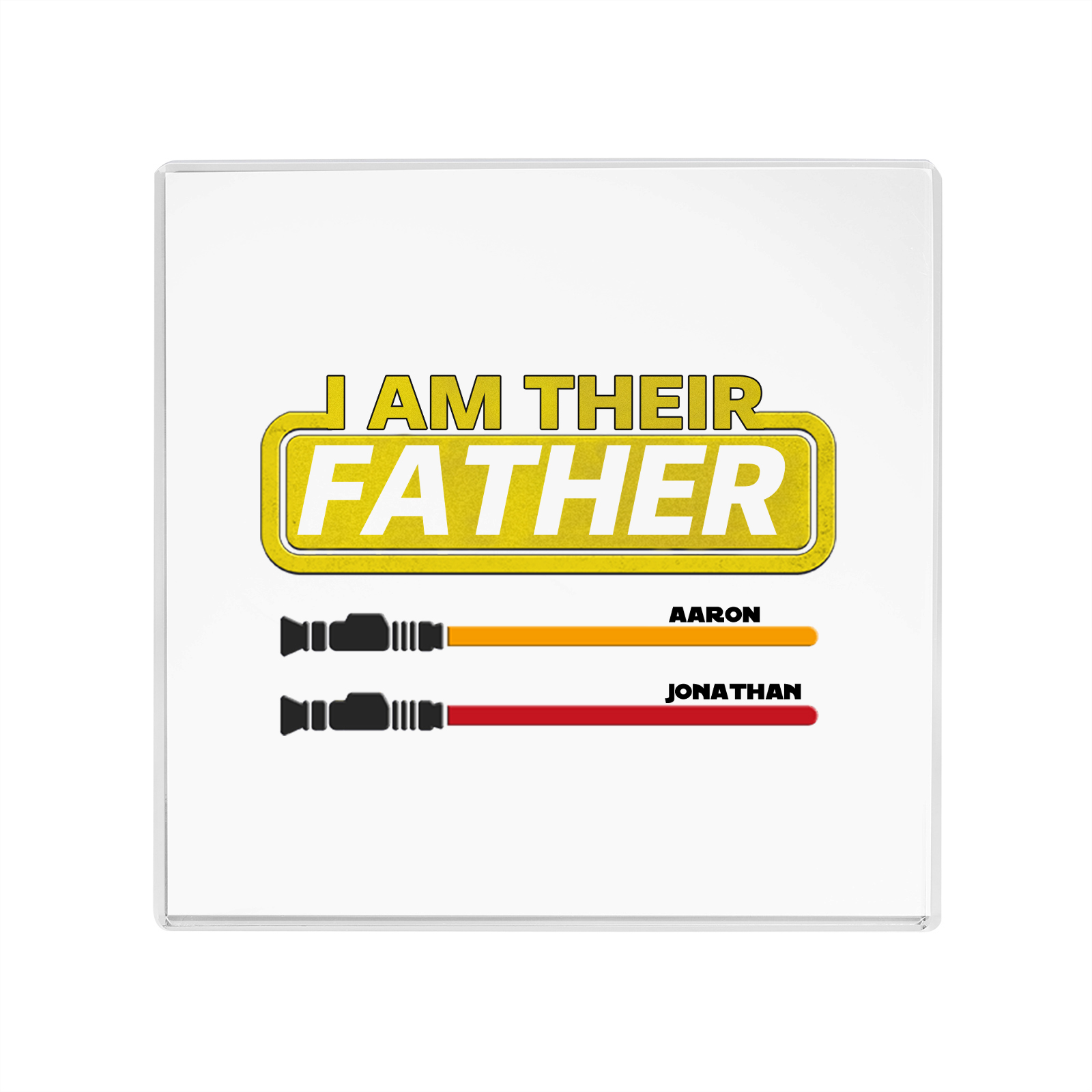 2 Names - Personalised Gun Pattern Family Acrylic Keepsake Customized Name Acrylic Home Decor Gift for Dad