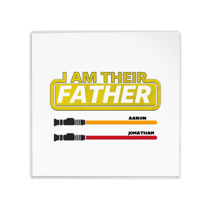 2 Names - Personalised Gun Pattern Family Acrylic Keepsake Customized Name Acrylic Home Decor Gift for Dad