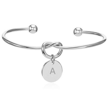 26 Letter Round Pendant Personalized Bracelet