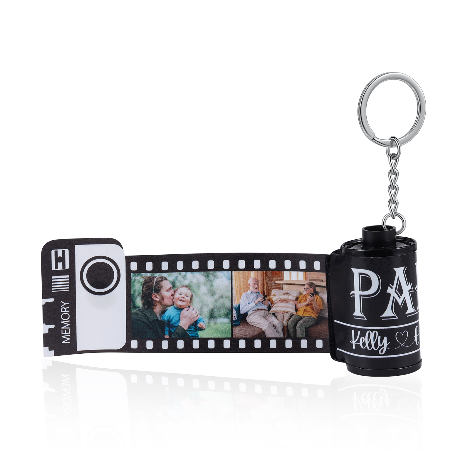 Customized Keychain Photo Roll Key Chain DIY Photo Keyrings