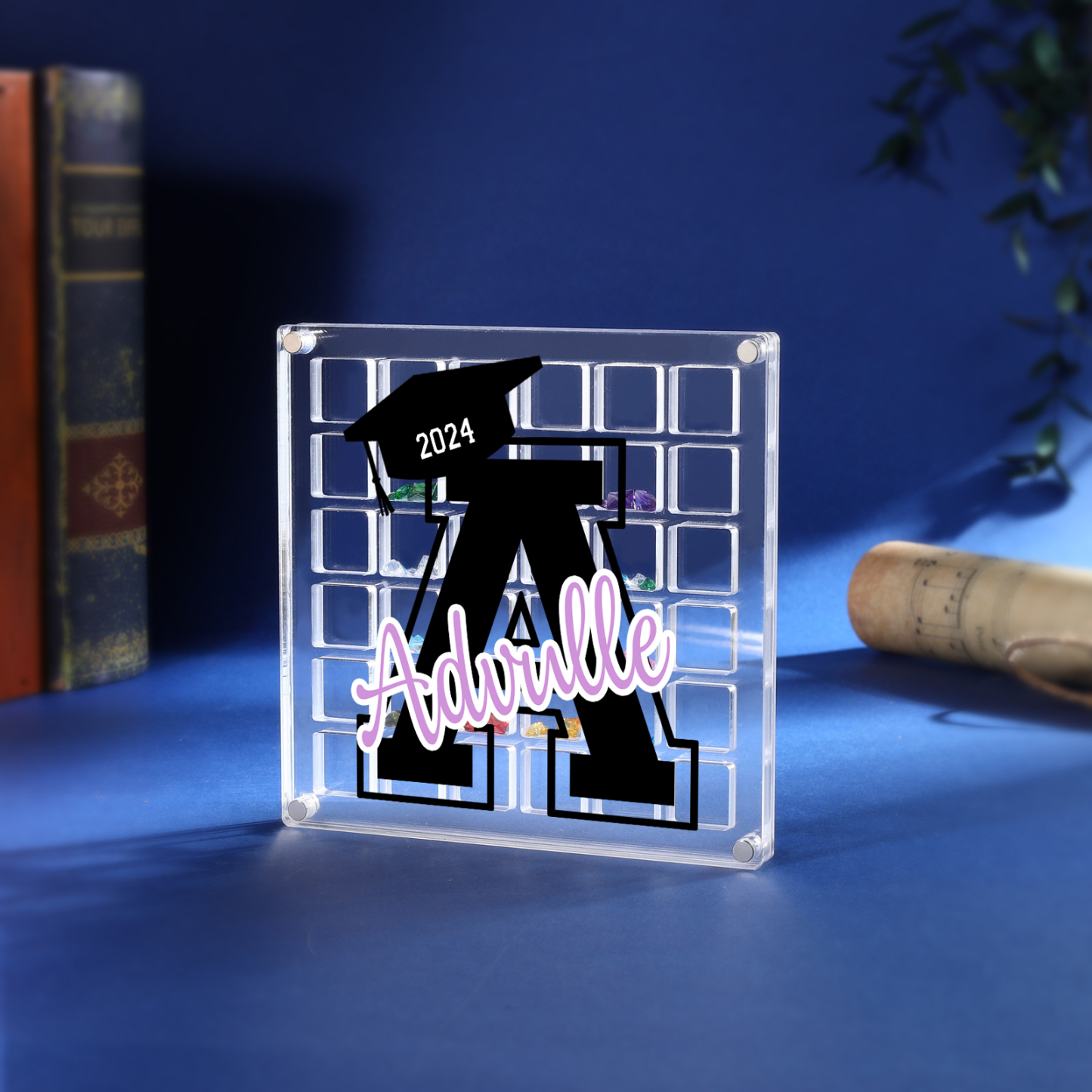 Personalised Acrylic Graduation Gift, Customized Letter、Date and Text Acrylic Ornament Gift For Her/Him
