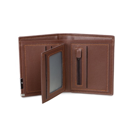 Trifold Wallet Custom Photo and Date Wallet Personalised Leather Letters Wallet Mens Gift