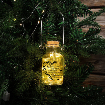 Custom Memorial Jar Night Light There Is A Little Bit Of Heaven In My home LED Lamp