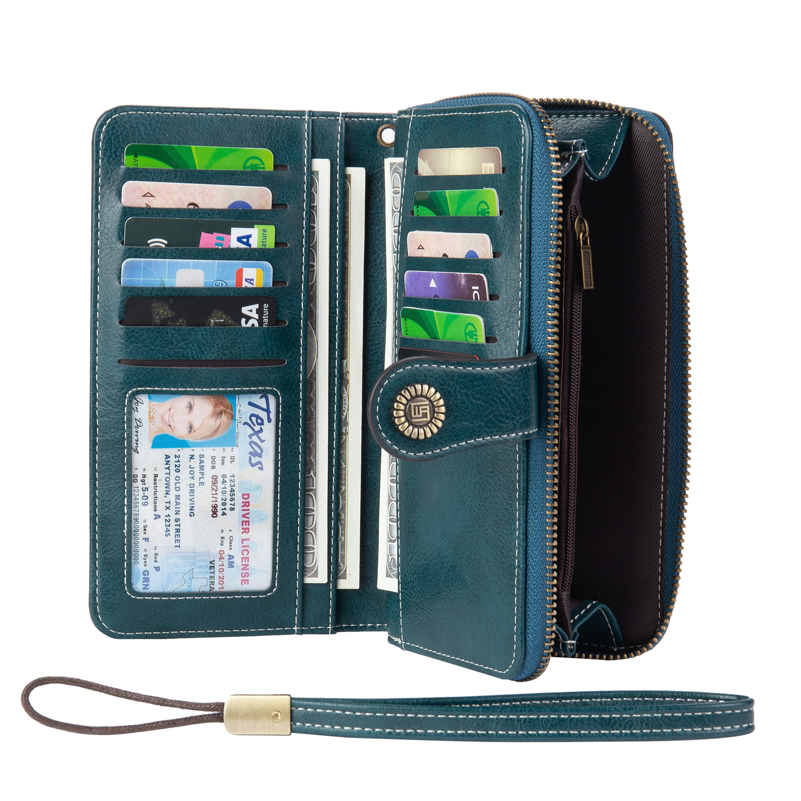 Custom Purse-4 Colors Unisex Purse Personalised Leather Wallet Engraving Names Zip Wallet Gifts for Men Women